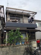 大阪吹田市で地震被害のあった外壁をサイディング施工しました
