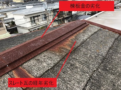 屋根の劣化状況