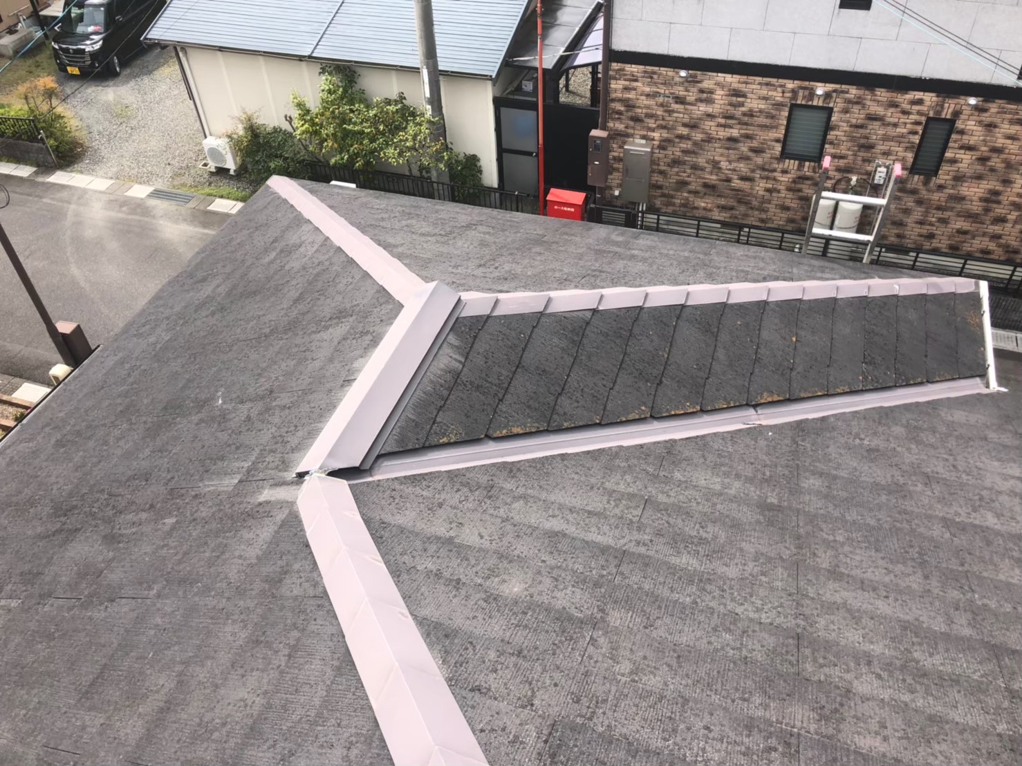 大阪市都島区大東町でスレート屋根の屋根塗装を実施致しました