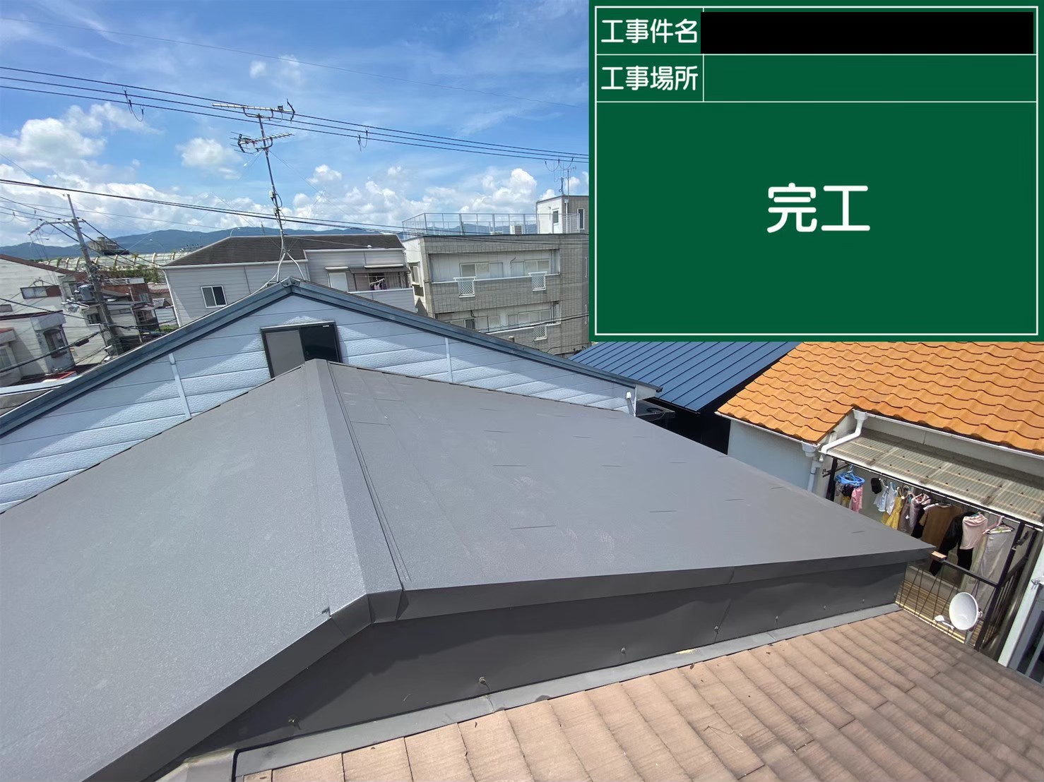大阪府門真市で瓦屋根の葺き替え工事を実施しました