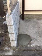 滋賀県栗東市でブロック擁壁とフェンス交換工事を実施しました