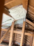 大和郡山市で屋根裏吹付断熱工事アクアフォーム施工を実施しました