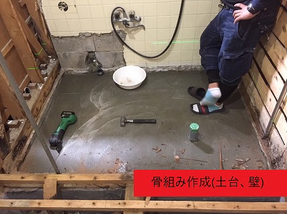 骨組み作成(土台、壁)