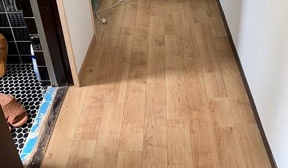 クッションフロア張り付け後