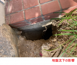 地盤沈下の影響