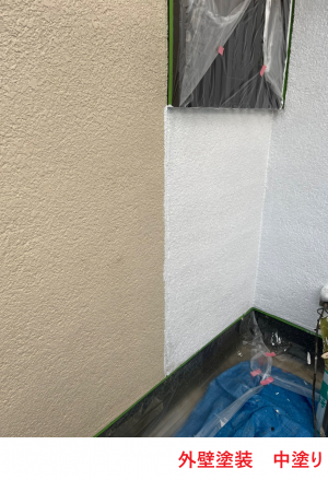 外壁塗装 中塗り2