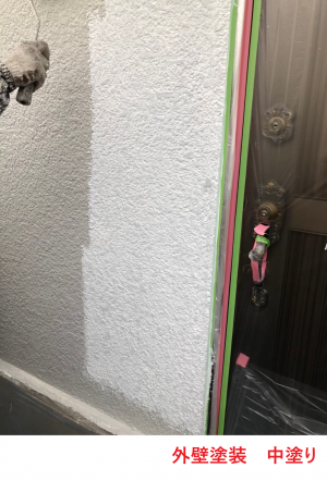 外壁塗装 中塗り2