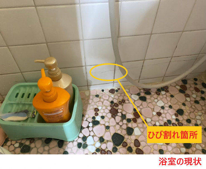 浴室のタイルの現状