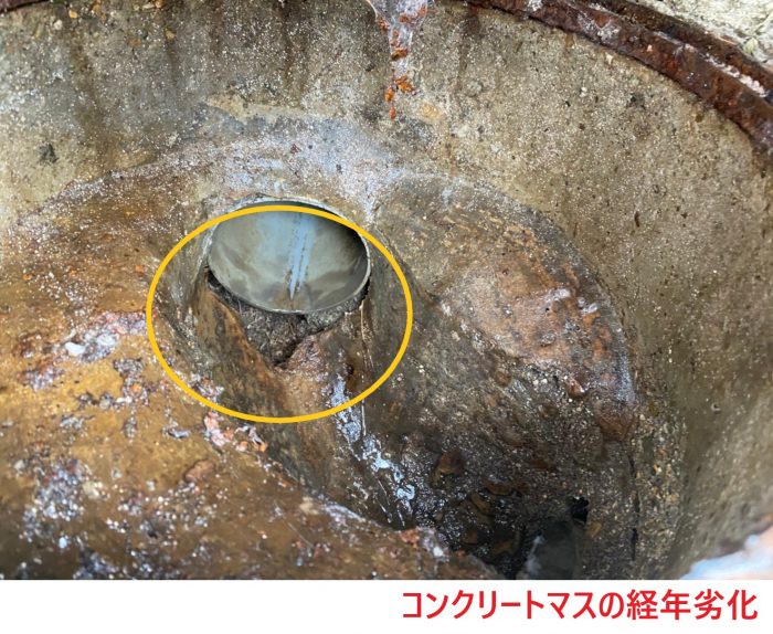 コンクリートマスの経年劣化