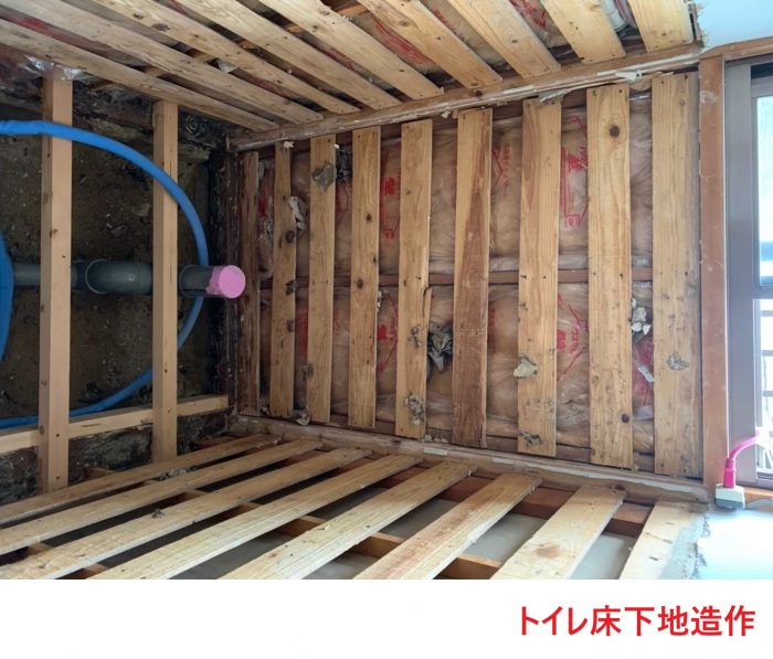 トイレ床下地造作2