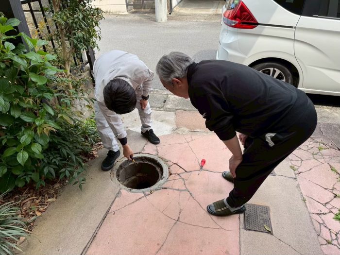 現場調査　前川