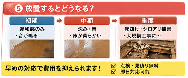 フローリング 劣化放置 5
