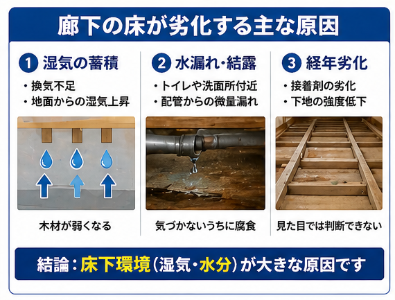 廊下 フローリング 劣化原因