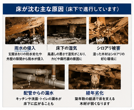 床が劣化する原因