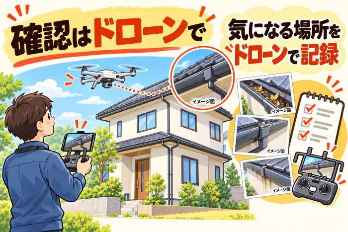 ドローンで確認する屋根点検