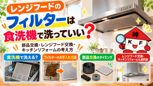 レンジフードのフィルターは食洗機で洗っていい？部品交換・レンジフード交換・キッチンリフォームの考え方