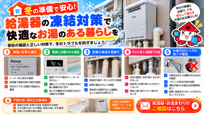 冬の給湯器凍結対策ガイド (1)