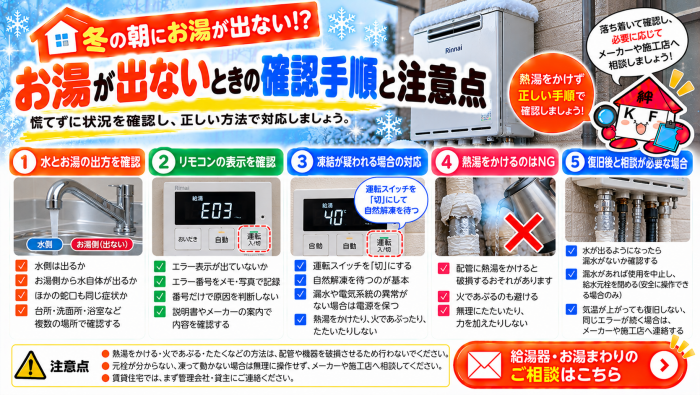 冬のお湯トラブル確認ガイド